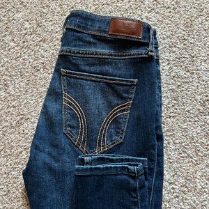 Hollister 5s 27 Dark Wash Mid-Rise Super Skinny Classic Stretch Jeans